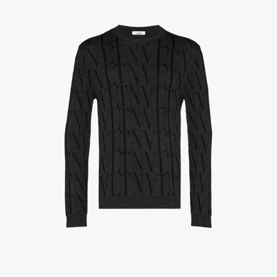 Shop Valentino Vltn Times Sweater - Men's - Viscose/virgin Wool In Grey