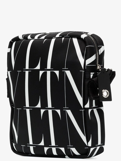 Shop Valentino Black Vltn Logo Camera Bag