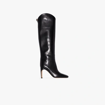 Shop Jil Sander Black 95 Knee-high Leather Boots