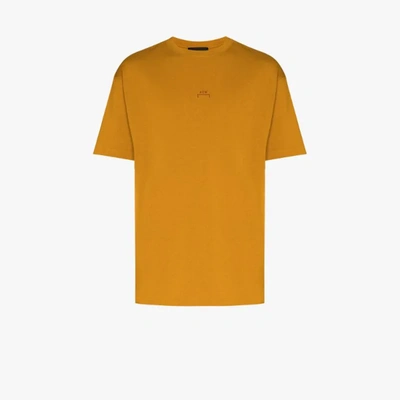 Shop A-cold-wall* Erosion Print Cotton T-shirt In Yellow