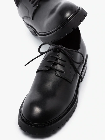 Shop Ann Demeulemeester Black Leather Oxford Shoes