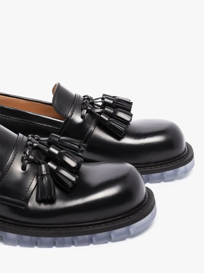 Shop Bottega Veneta Black Bv Stilt Leather Loafers