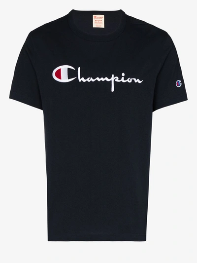 Shop Champion T-shirt Mit Logo-stickerei In Blau
