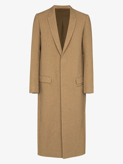 Shop Haider Ackermann Long Single-breasted Overcoat In Neutrals