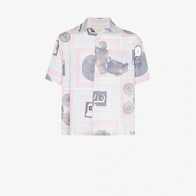 Shop Aries Scarf Print Shirt In Multicolour