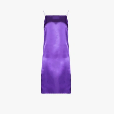 Shop Kwaidan Editions Purple Slip Midi Dress