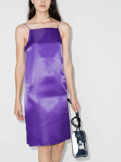 Shop Kwaidan Editions Purple Slip Midi Dress