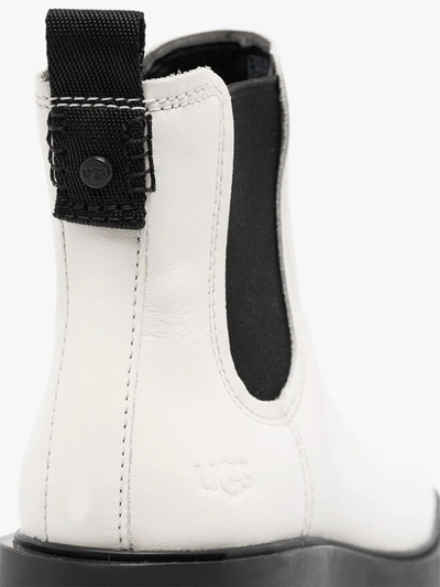 Shop Ugg Markstrum Leather Ankle Boots In White
