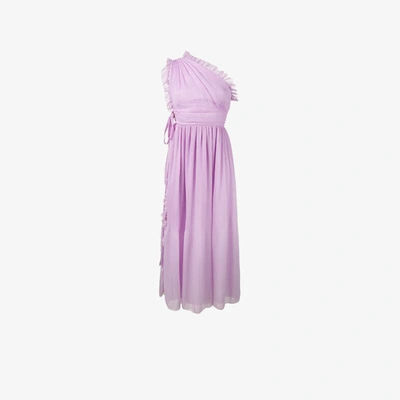 Shop Rochas One Shoulder Dress In Pink