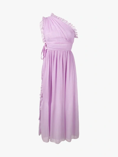 Shop Rochas One Shoulder Dress In Pink