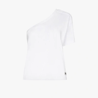 Shop Adidas X Lotta Volkova X Lotta Volkova Ringer One Sleeve T-shirt In White