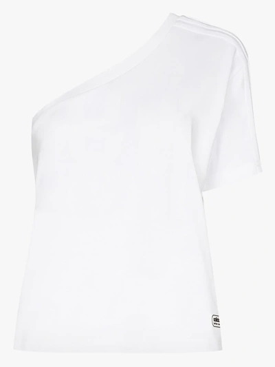 Shop Adidas X Lotta Volkova X Lotta Volkova Ringer One Sleeve T-shirt In White