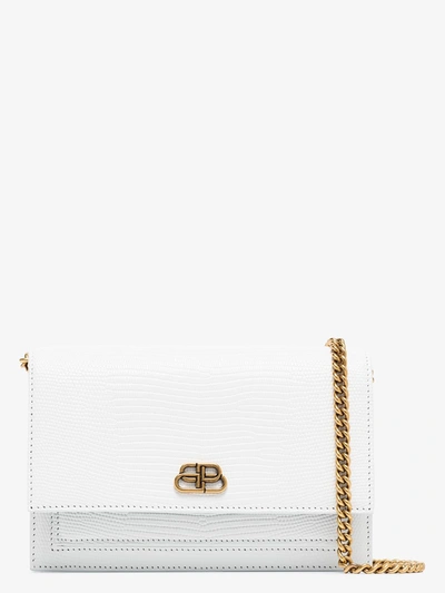 Shop Balenciaga White Sharp Leather Shoulder Bag