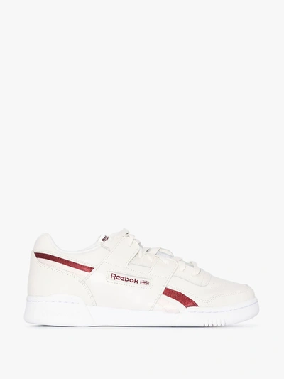 Shop Reebok Workout Lo Plus Leather Sneakers In White