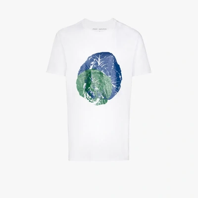 Shop Post-imperial X Homecoming Cabbage Print Cotton T-shirt In White