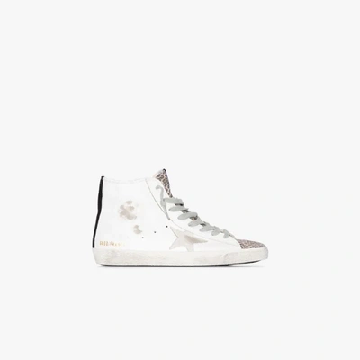 Shop Golden Goose Francy High Top Leather Sneakers In White