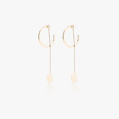 Shop Anissa Kermiche Gold-plated Double Trouble Hoop Drop Earrings