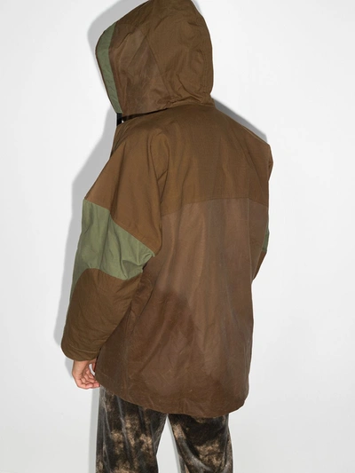 Shop Nicholas Daley Panelled Parka Jacket In Green