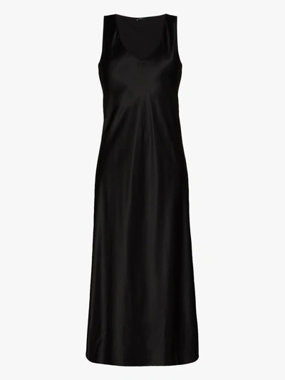 Shop Joseph Daris Silk Satin Slip Dress In Black