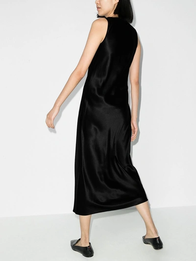 Shop Joseph Daris Silk Satin Slip Dress In Black