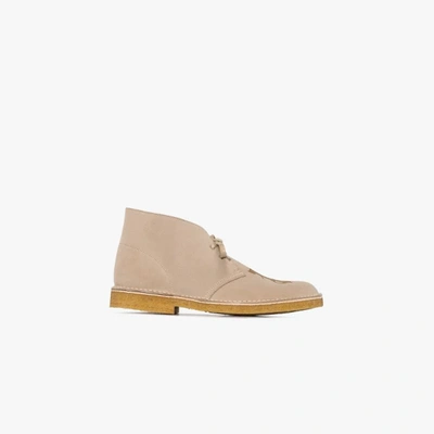 Shop Palm Angels Neutral Suede Desert Boots In Neutrals