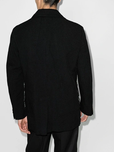 Shop Comme Des Garçons Homme Deux Black Single-breasted Blazer