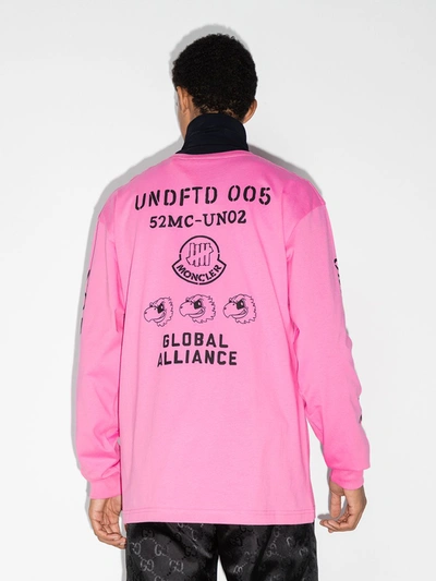 Shop Moncler Genius Moncler 2 1952 Undefeated Logo T-shirt - Men's - Cotton In Pink