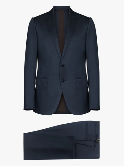 Shop Ermenegildo Zegna Milano Single-breasted Suit In Blue