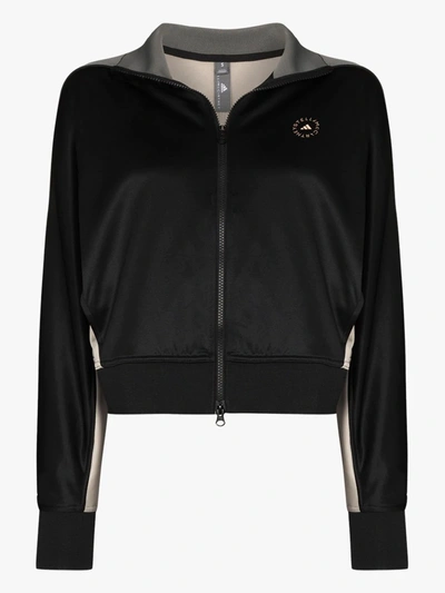 Shop Adidas By Stella Mccartney Striped Track Jacket In Black