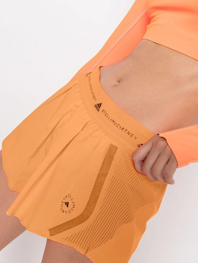 Shop Adidas By Stella Mccartney Truepace Running Shorts In Orange