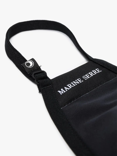 Shop Marine Serre Black Crescent Moon Print Face Mask