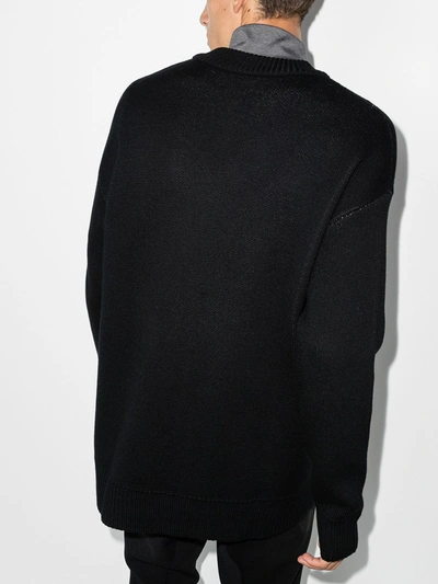 Shop The North Face Black And White Steep Tech Wool Sweater