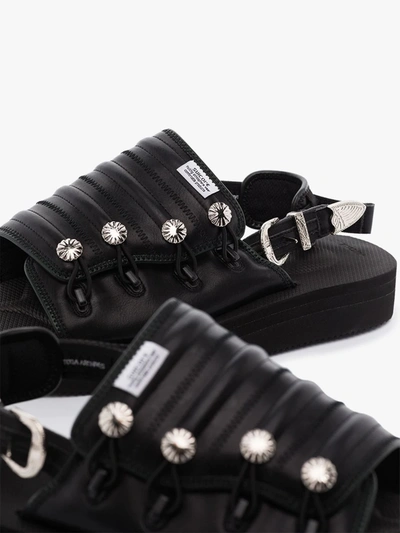 Shop Toga Virilis X Suicoke Black Studded Sandals