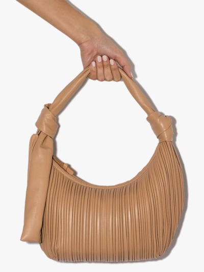 Shop Neous Beige Neptune Leather Shoulder Bag In Neutrals