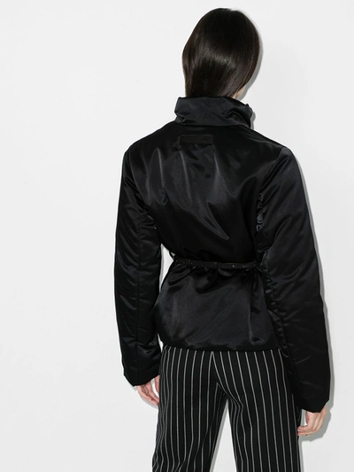 Shop Alyx Belted Puffer Jacket In Black