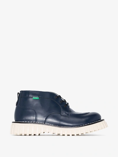 Shop Adieu X Kickers Blue Aktyon Leather Shoes