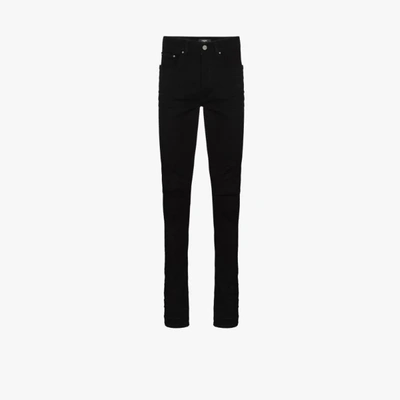 Shop Amiri Slash Skinny Jeans In Black