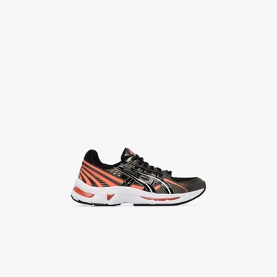 Shop Asics Black And Orange Gel-kyrios Sneakers