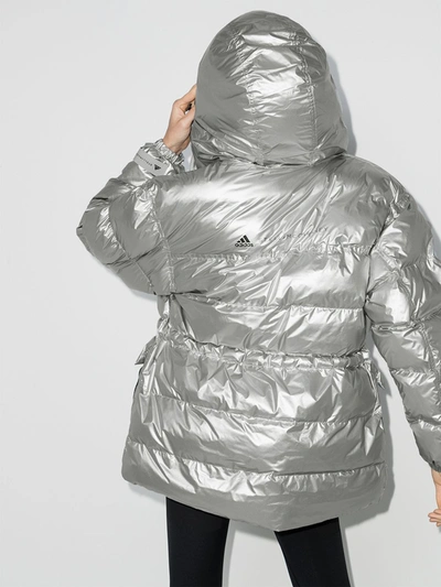 Shop Adidas By Stella Mccartney Metallic Puffer Jacket