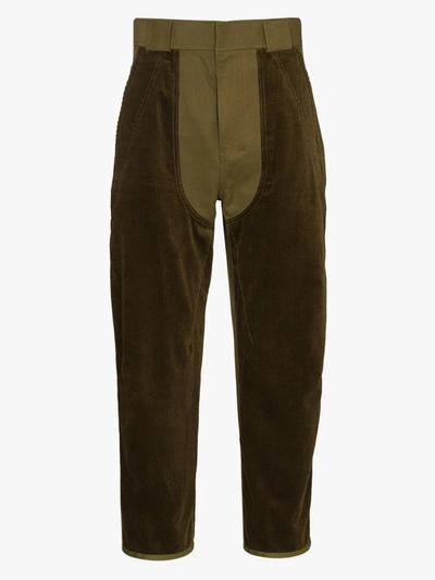 Shop Haider Ackermann Beaumont Cropped Cotton Trousers In Green