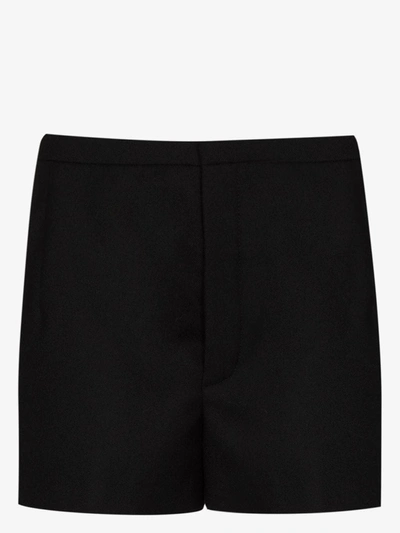 Shop Saint Laurent Tailored Pleated Wool Shorts - Women's - Silk/virgin Wool In Black