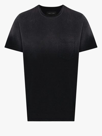 Shop Les Tien T-shirt Mit Ombré-optik In Black