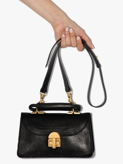Shop Marni Black Juliette Leather Cross Body Bag