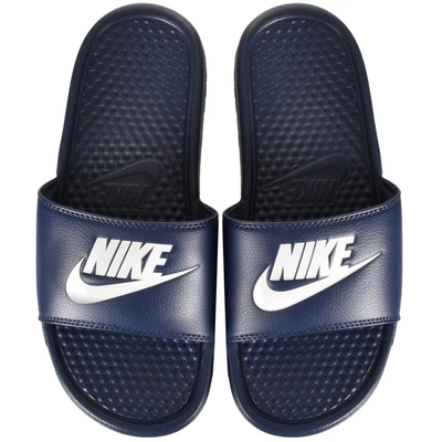 Nike Men's Benassi Jdi Slide Sandals From Finish Line In Navy/white |  ModeSens