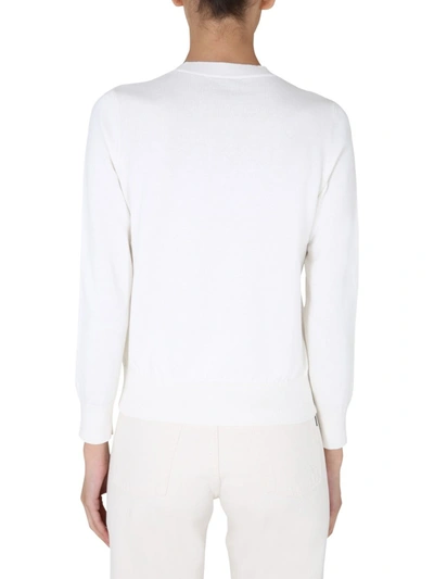 Shop Apc "eponyme" Sweater In White