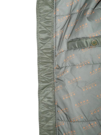 Shop Alpha Industries "ma-1 0s" Bomber In Green