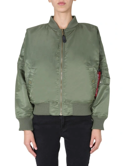 Shop Alpha Industries "ma-1 0s" Bomber In Green