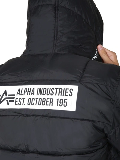 Shop Alpha Industries "puffer Fd Rev" Bomber In Black