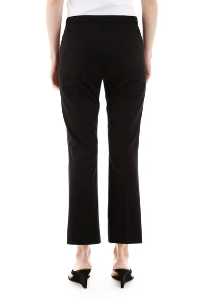 Shop 's Max Mara Cotton Trousers In Nero