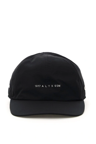 Shop Alyx 1017  9sm Nylon Baseball Cap In Black Silver